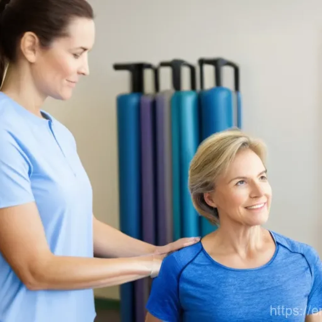 어깨 교정 추나요법 비용 - **Prompt:** "A realistic, high-resolution photograph capturing a gentle physical therapy session foc...